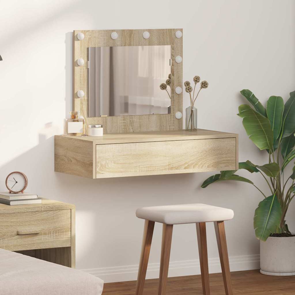 Dressing Table Brown Engineered Wood