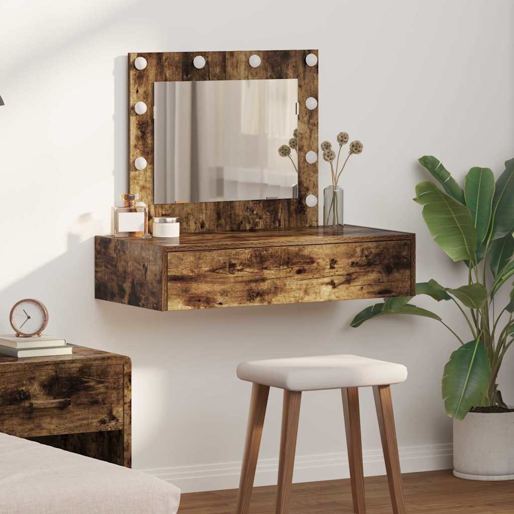 Dressing Table Brown Engineered Wood