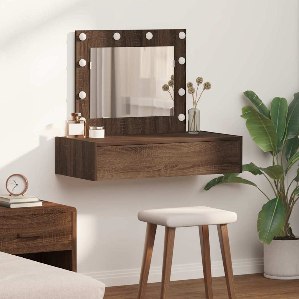 Dressing Table Brown Engineered Wood