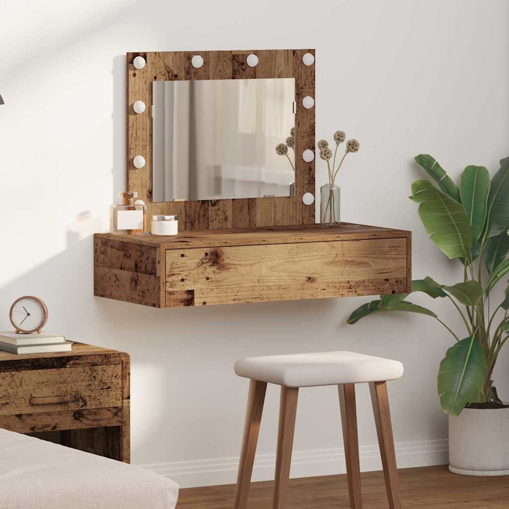 Dressing Table Brown Engineered Wood