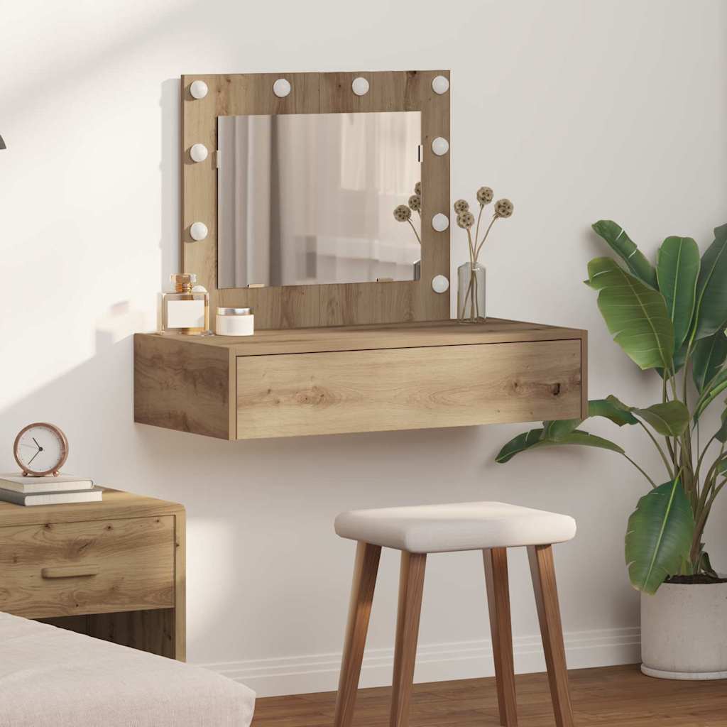 Dressing Table Brown Engineered Wood