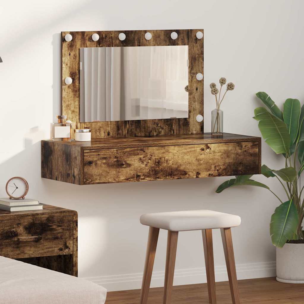 Dressing Table Brown Engineered Wood