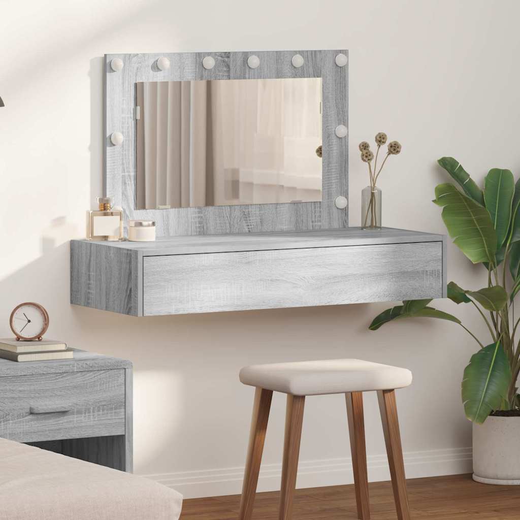 Dressing Table Brown Engineered Wood