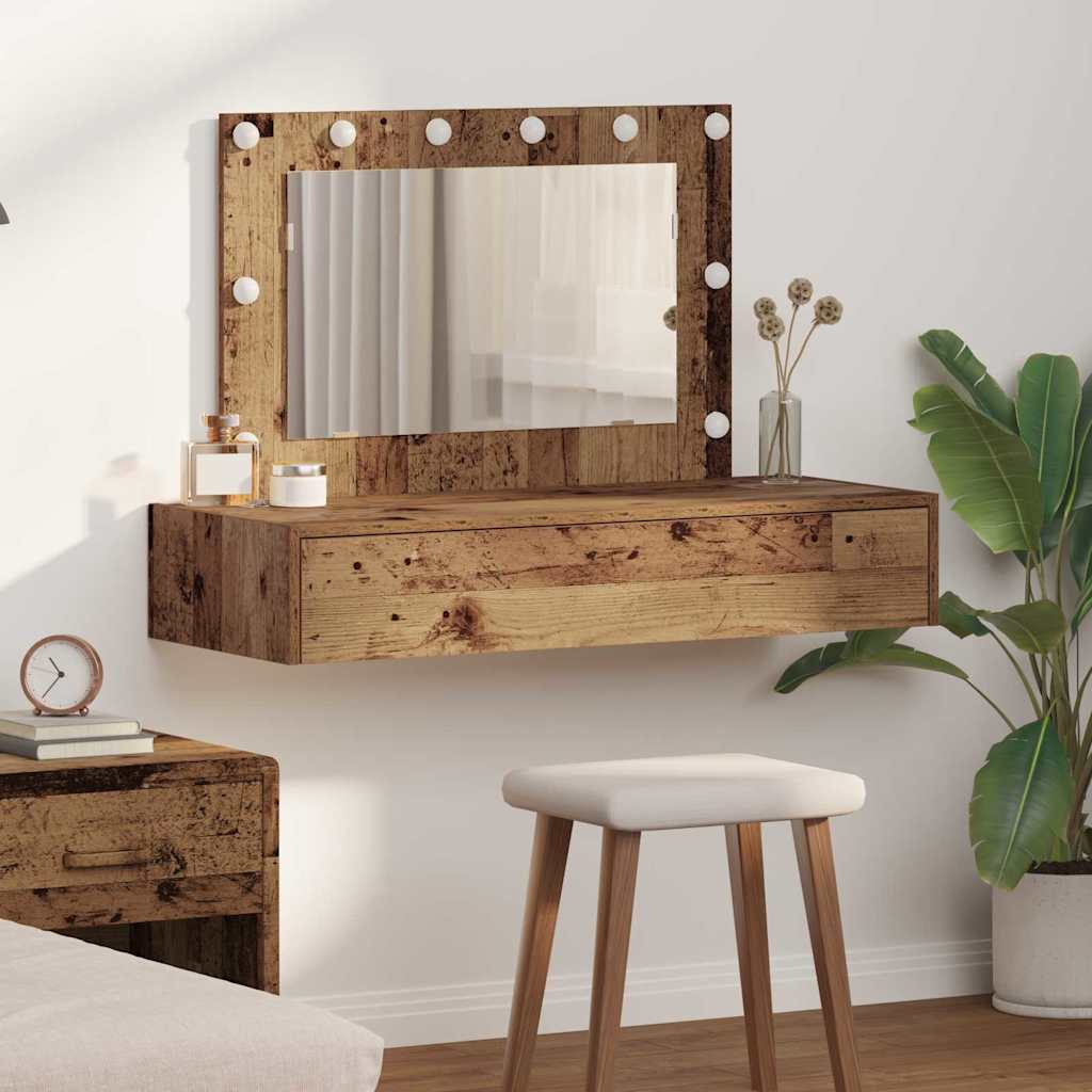 Dressing Table Brown Engineered Wood