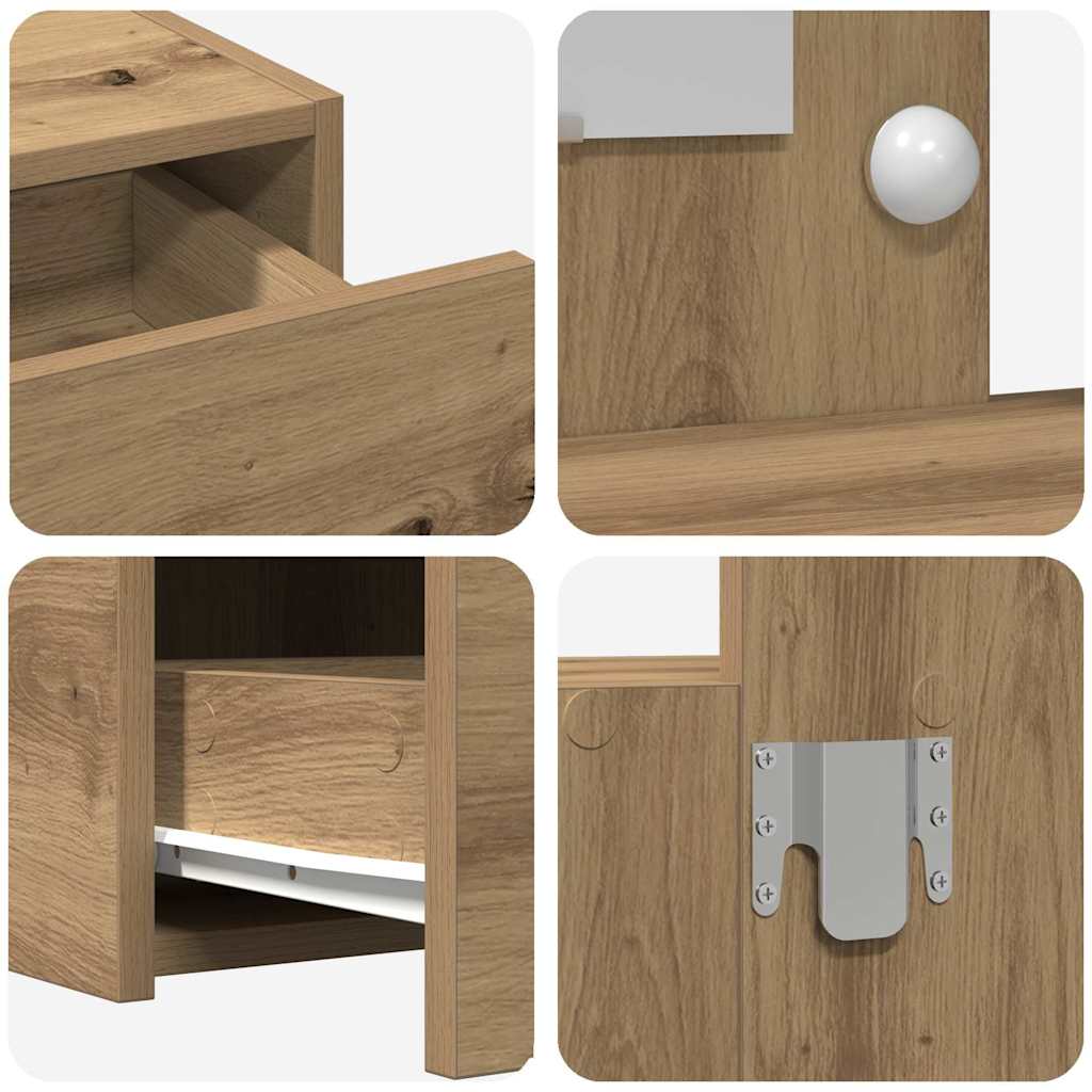 Dressing Table Brown Engineered Wood
