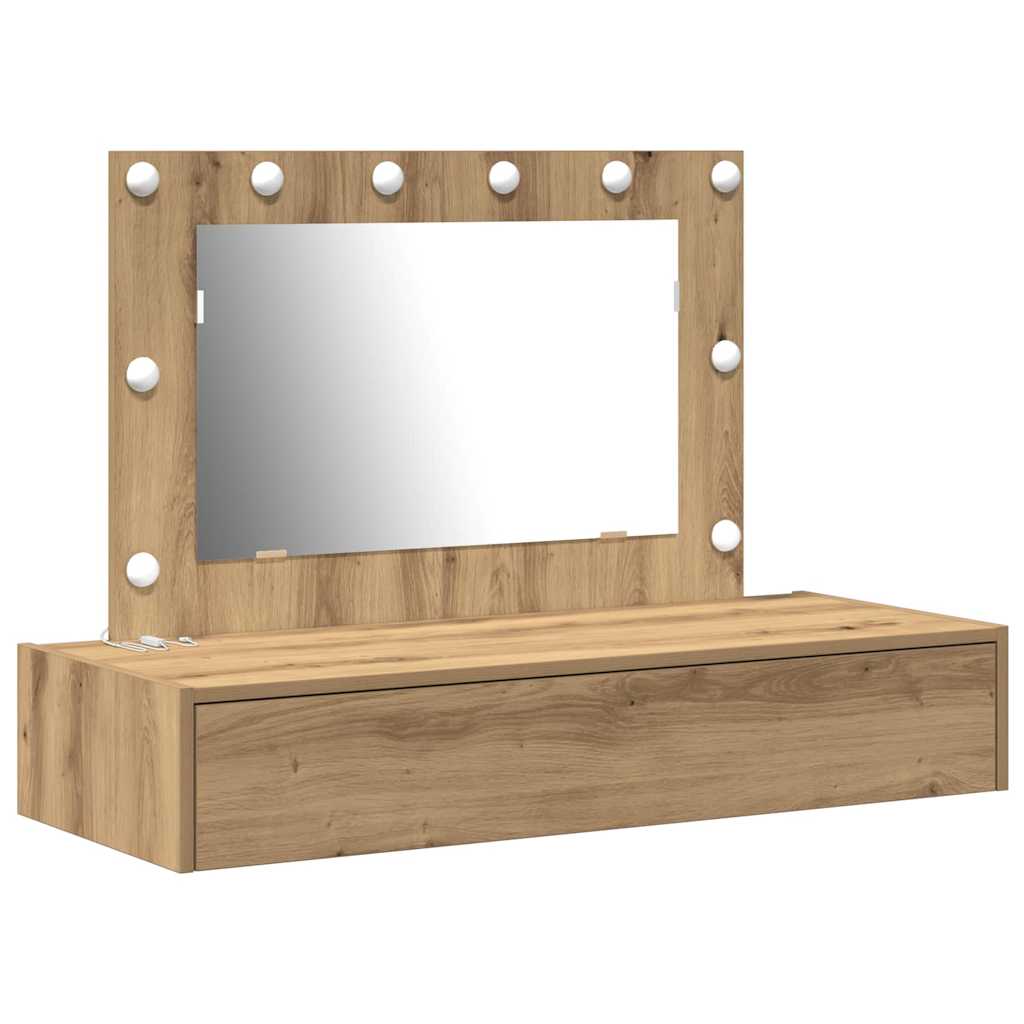 Dressing Table Brown Engineered Wood