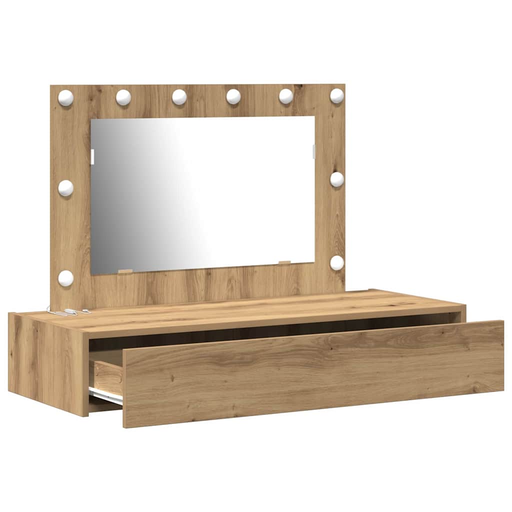 Dressing Table Brown Engineered Wood