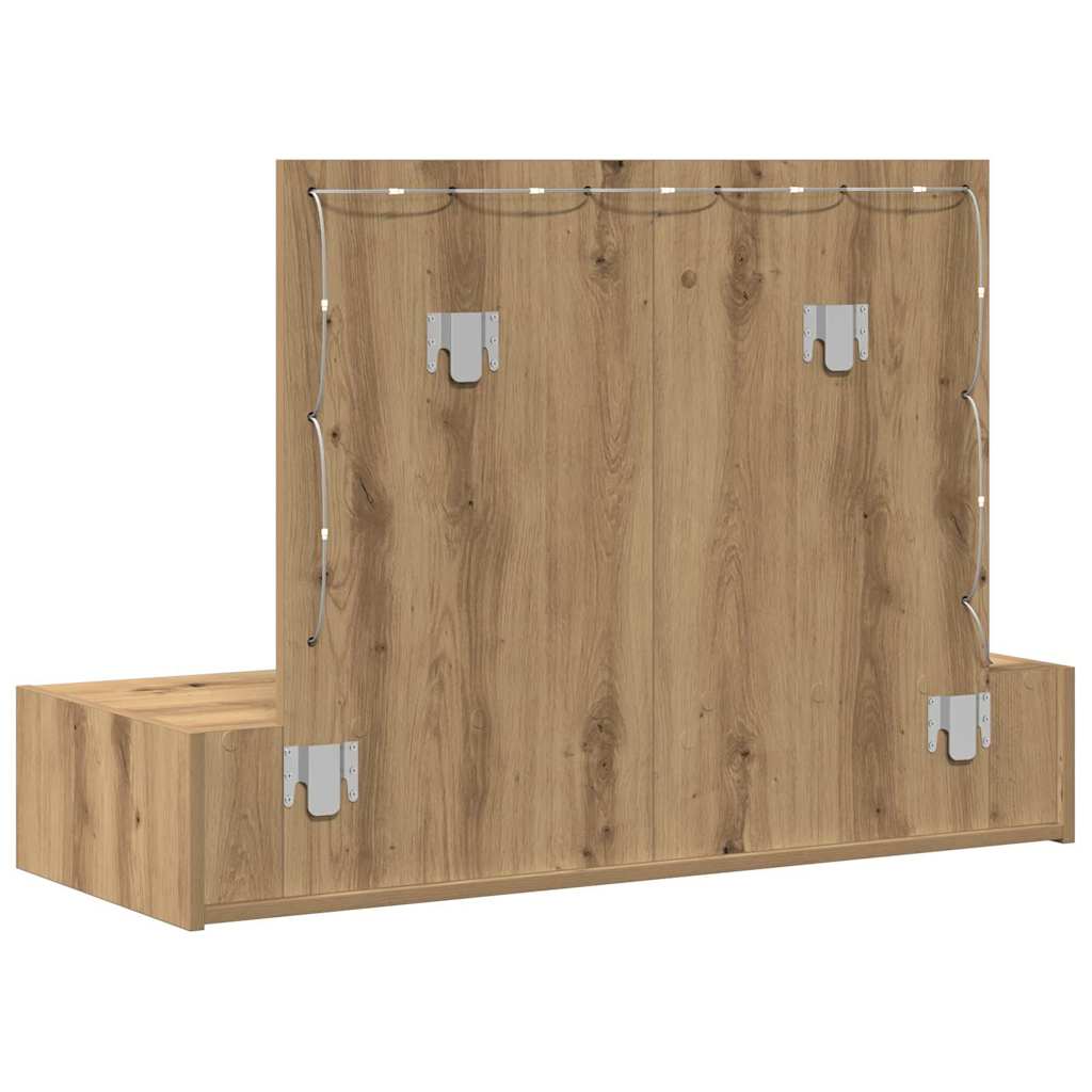 Dressing Table Brown Engineered Wood