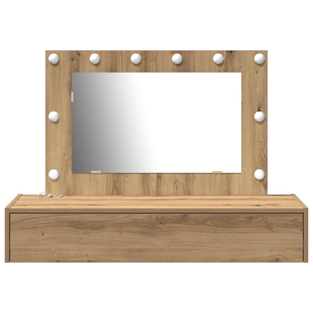 Dressing Table Brown Engineered Wood
