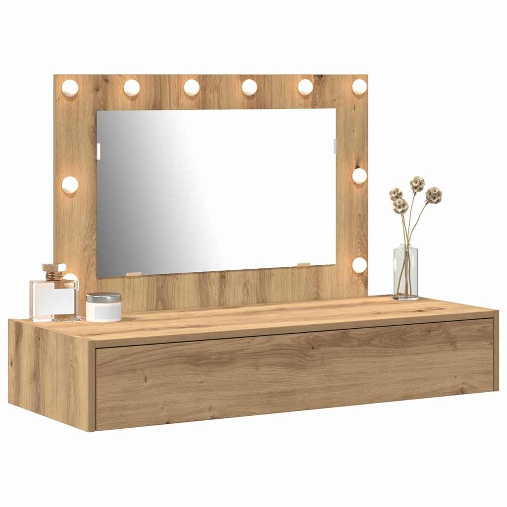 Dressing Table Brown Engineered Wood