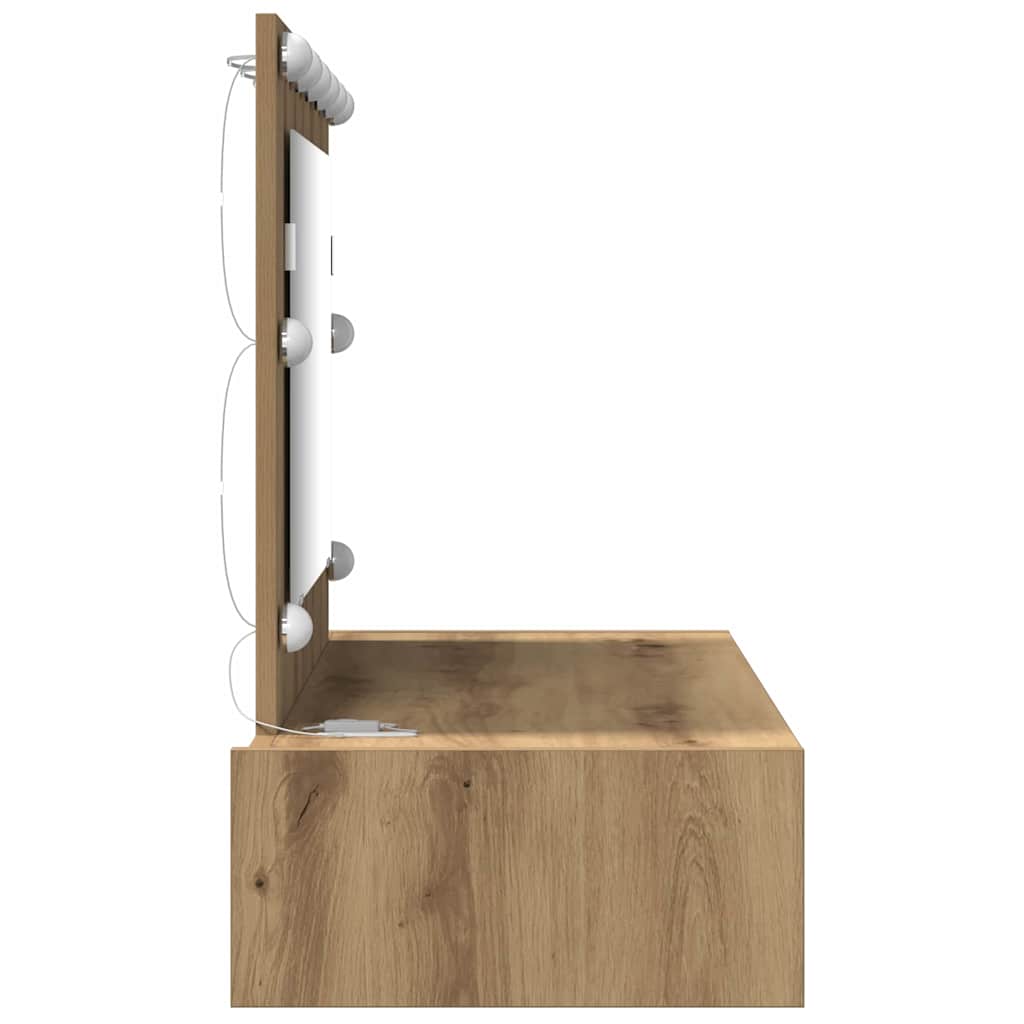 Dressing Table Brown Engineered Wood