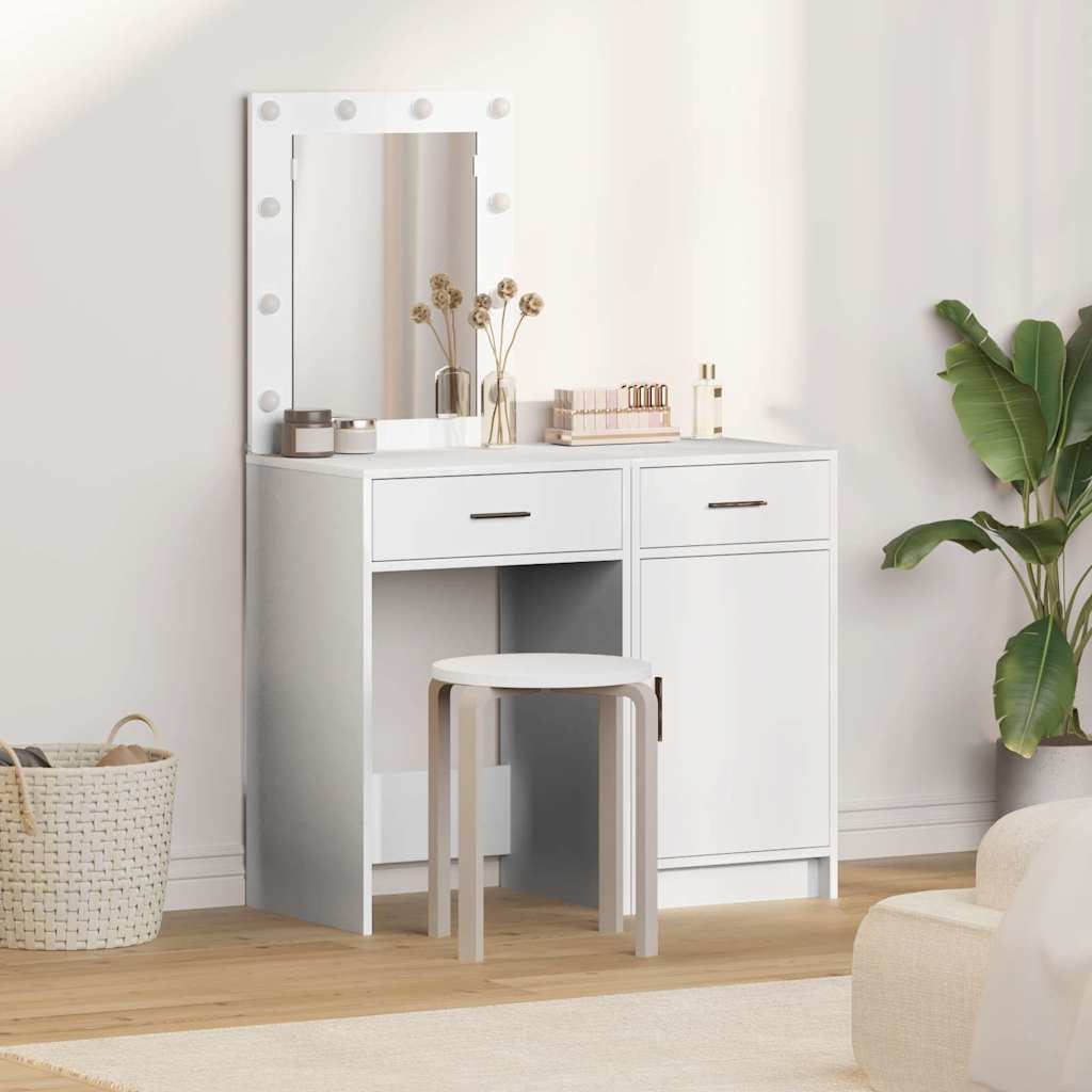 Dressing Table 2 Pcs Brown 50 X 41 X 135 Cm Engineered Wood