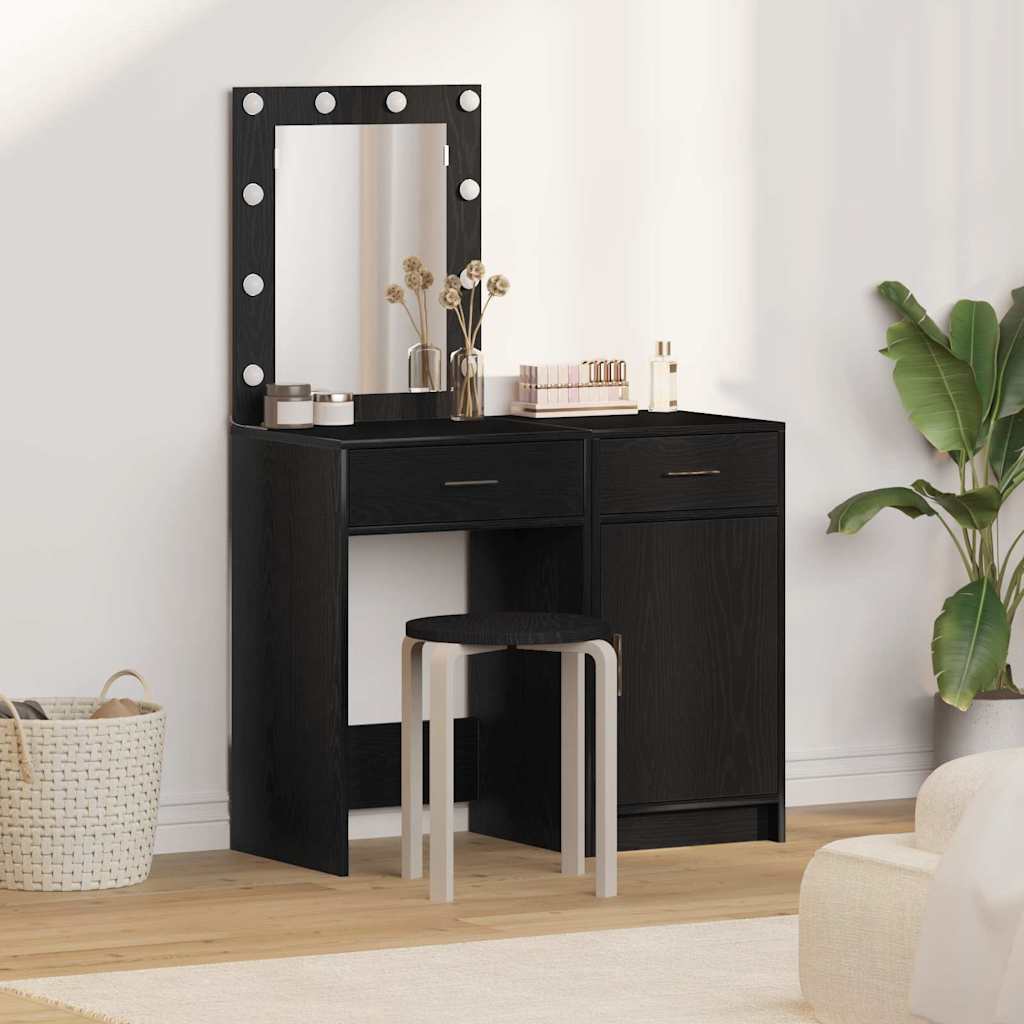 Dressing Table 2 Pcs Brown 50 X 41 X 135 Cm Engineered Wood