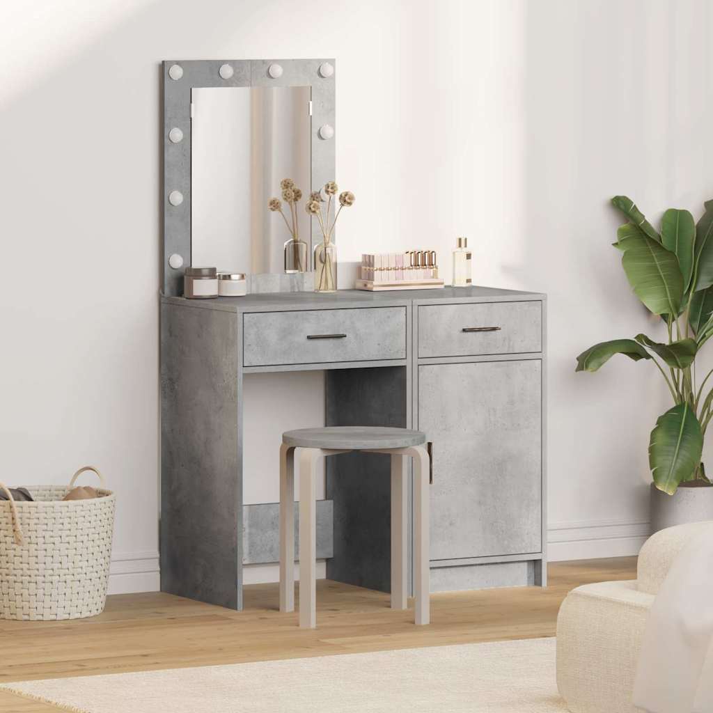 Dressing Table 2 Pcs Brown 50 X 41 X 135 Cm Engineered Wood