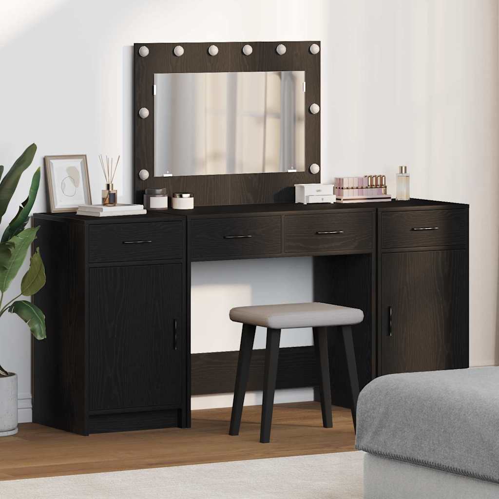 Dressing Table 3 Pcs Grey 40 X 41 X 75 Cm Engineered Wood