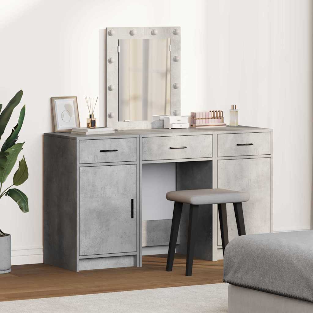 Dressing Table 3 Pcs Grey 50 X 41 X 135 Cm Engineered Wood