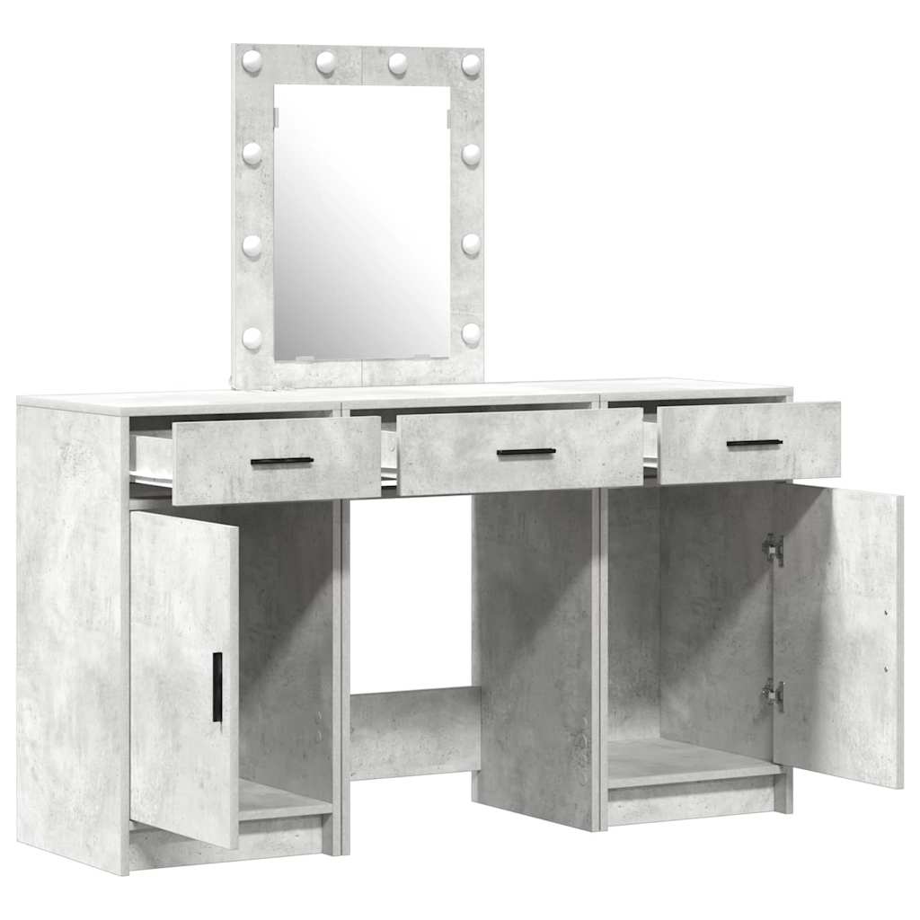 Dressing Table 3 Pcs Grey 50 X 41 X 135 Cm Engineered Wood
