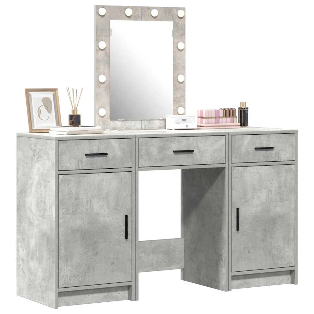 Dressing Table 3 Pcs Grey 50 X 41 X 135 Cm Engineered Wood