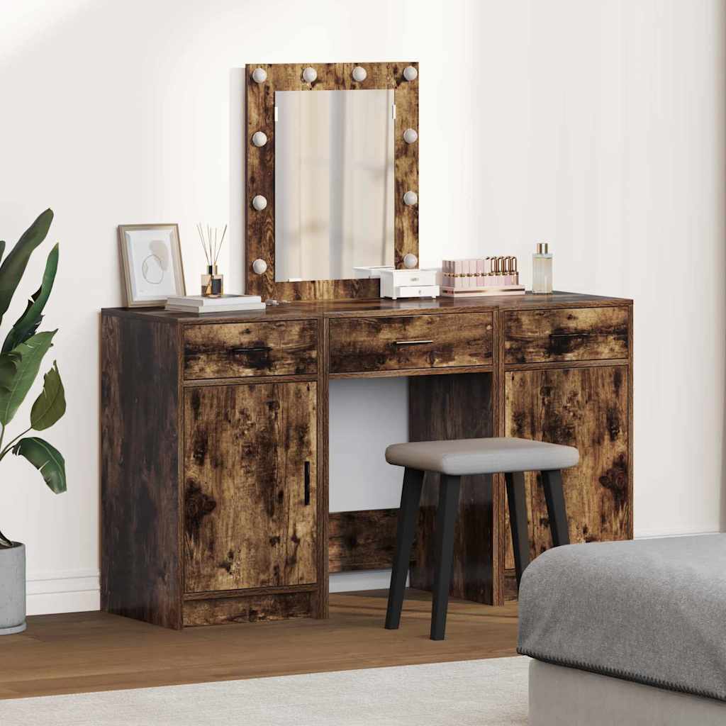 Dressing Table 3 Pcs Grey 50 X 41 X 135 Cm Engineered Wood