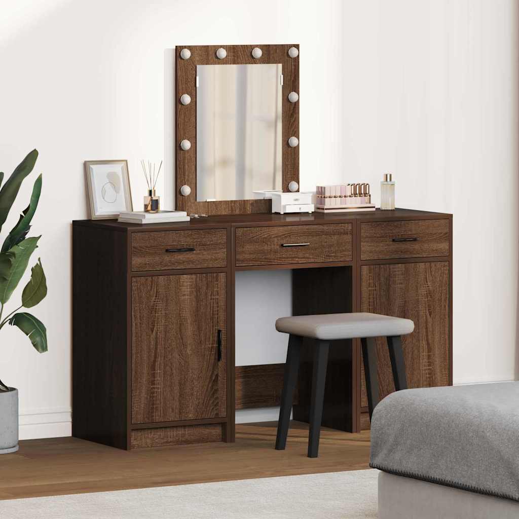 Dressing Table 3 Pcs Grey 50 X 41 X 135 Cm Engineered Wood