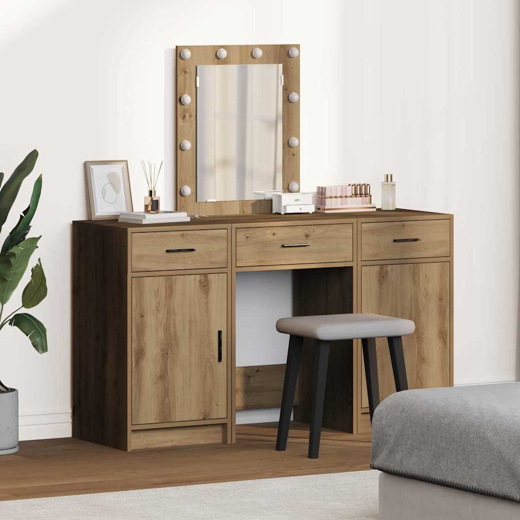 Dressing Table 3 Pcs Grey 50 X 41 X 135 Cm Engineered Wood