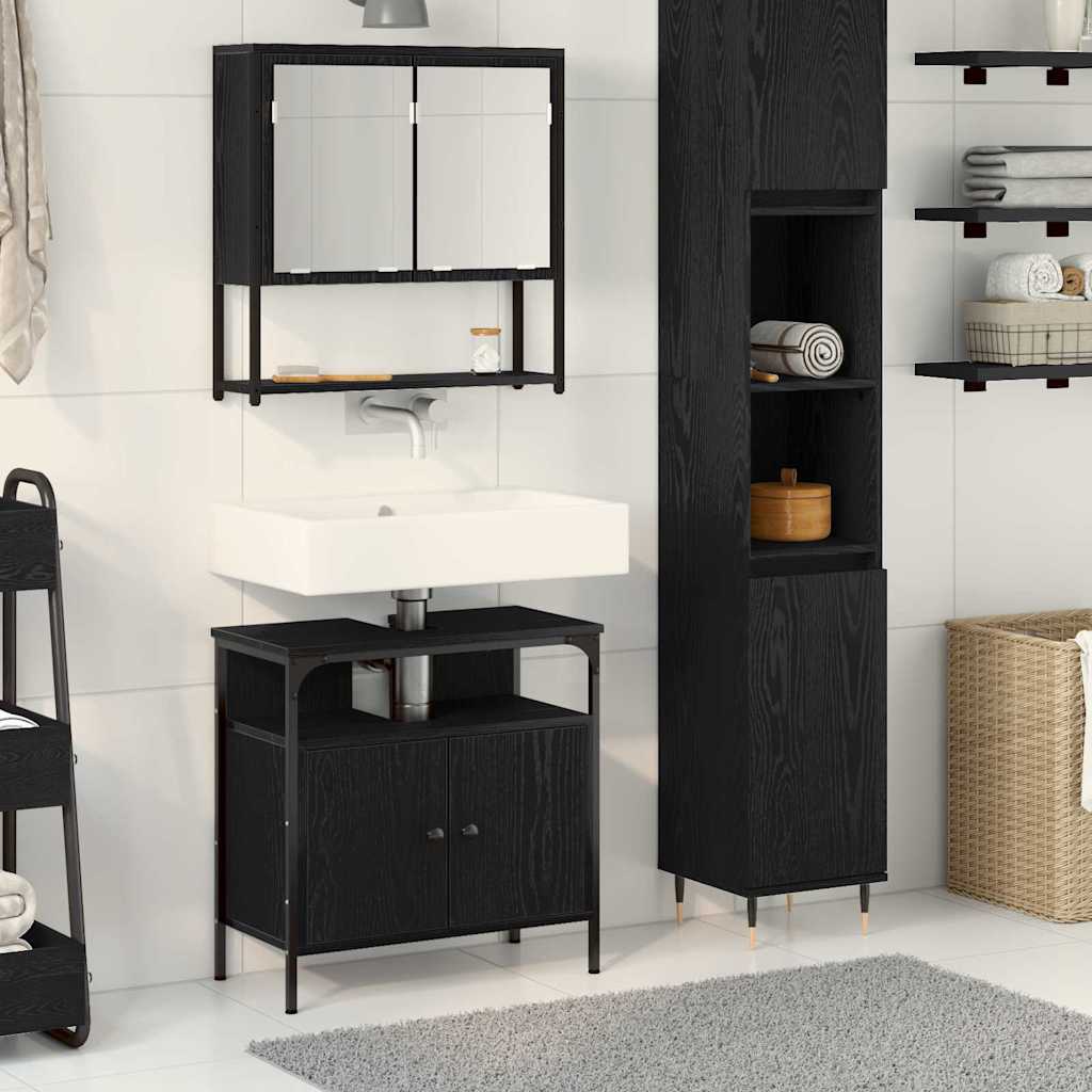 Bathroom Furniture Set With Storage 2 Pcs Brown 60 X 30 X 60 Cm