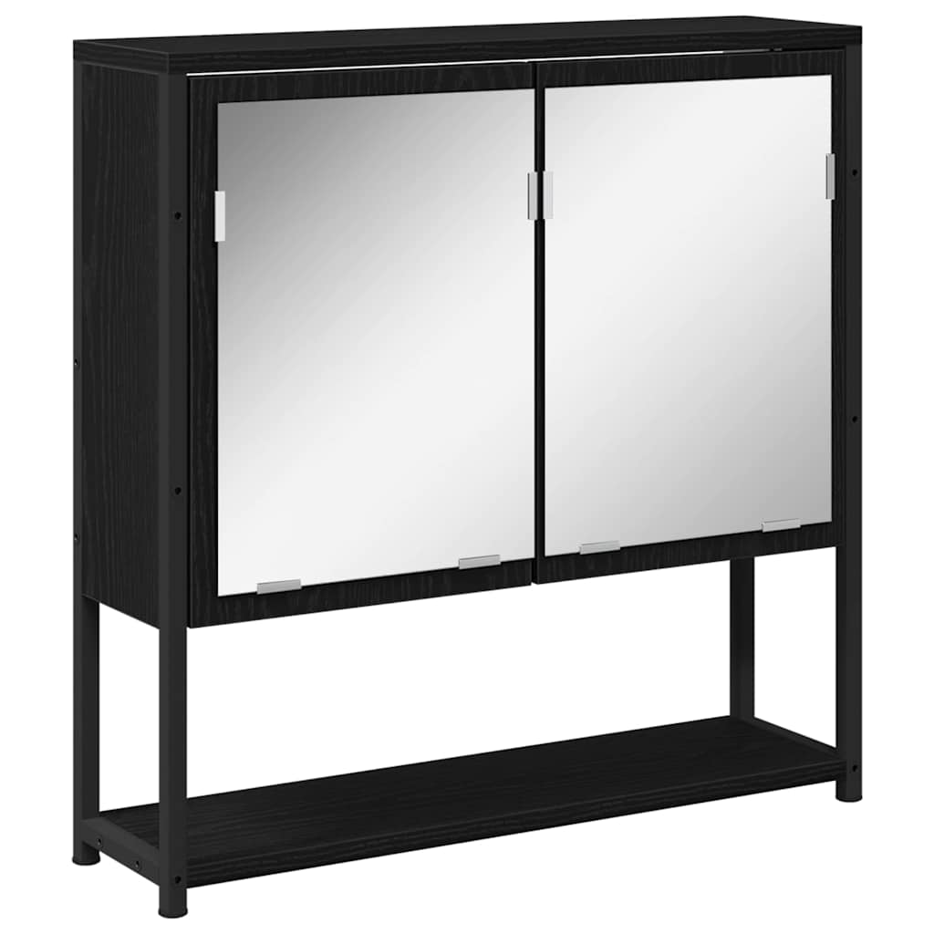 Bathroom Furniture Set With Storage 3 Pcs Black 80 X 30 X 60 Cm