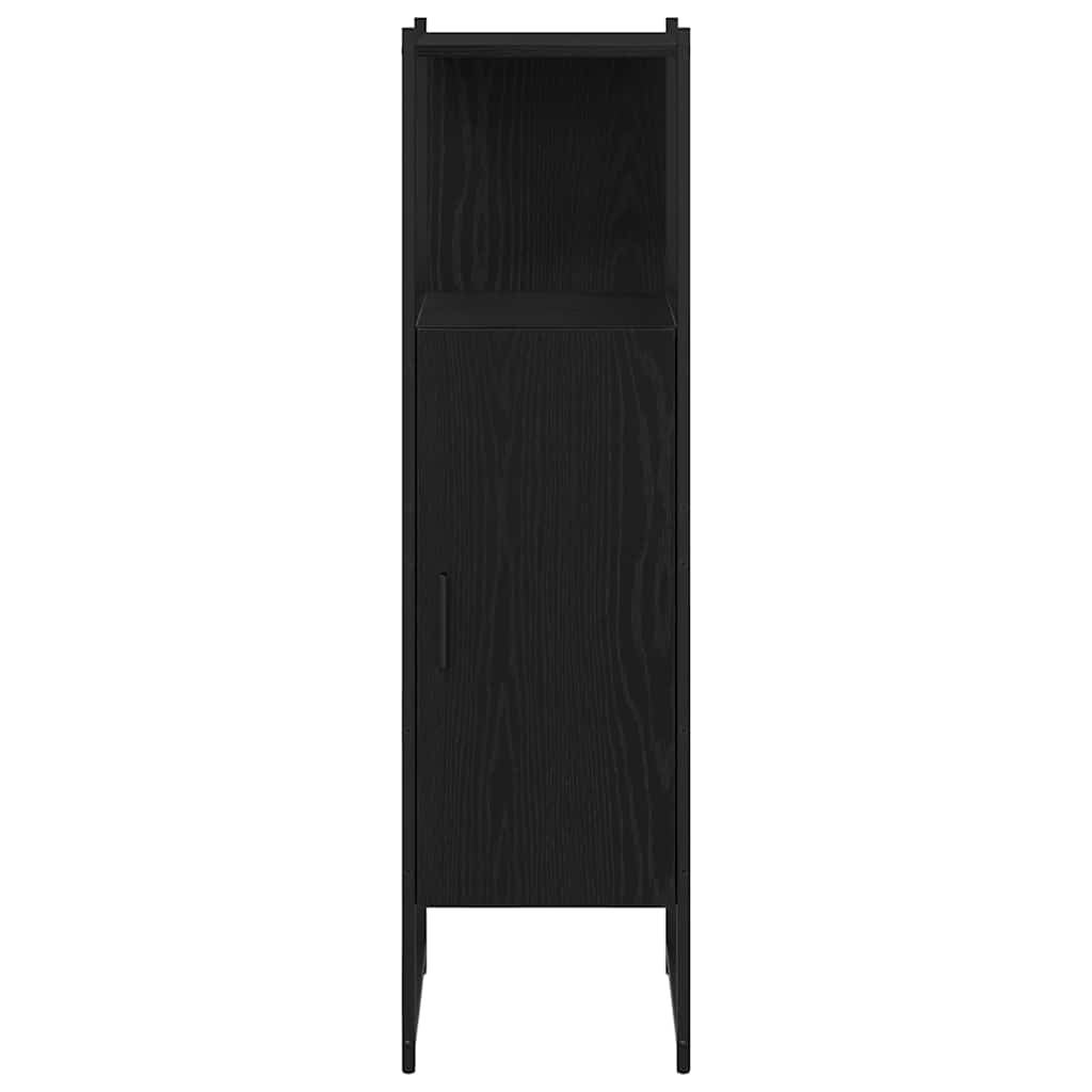 Bathroom Furniture Set With Door 3 Pcs Black 33 X 33 X 102.5 Cm