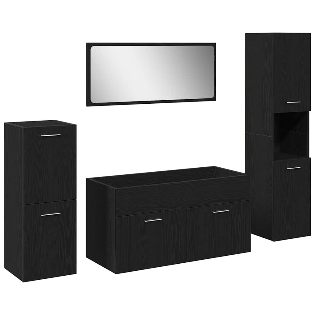 Bathroom Furniture Set 4 Pcs 30 X 30 X 130 Cm