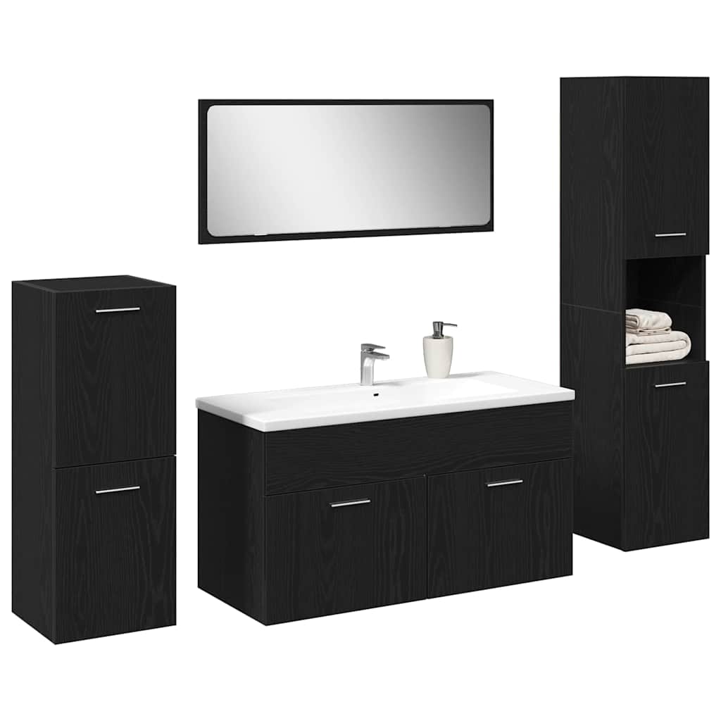 Bathroom Furniture Set 4 Pcs 30 X 30 X 130 Cm