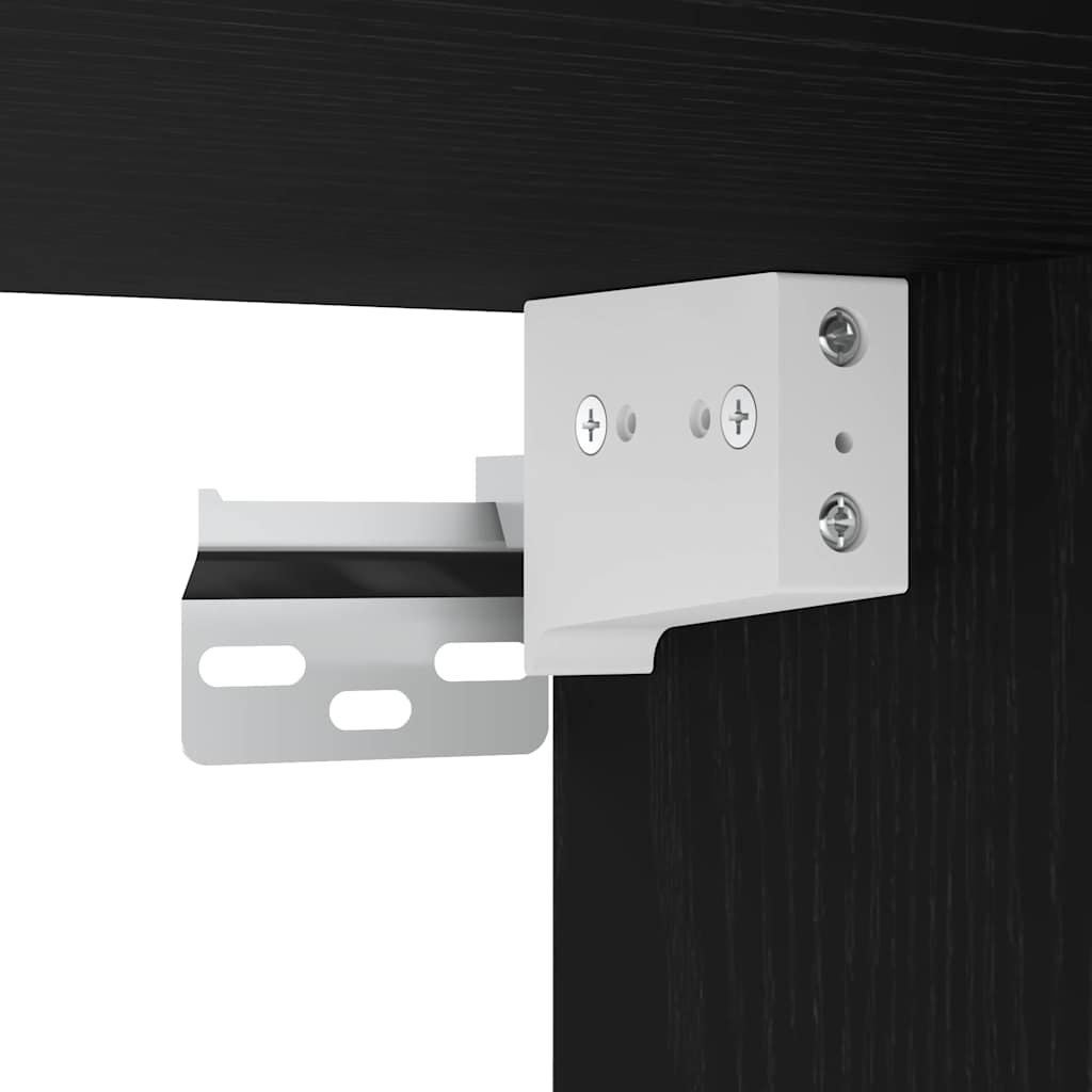 Bathroom Furniture Set With Door 3 Pcs Black 33 X 33 X 120.5 Cm
