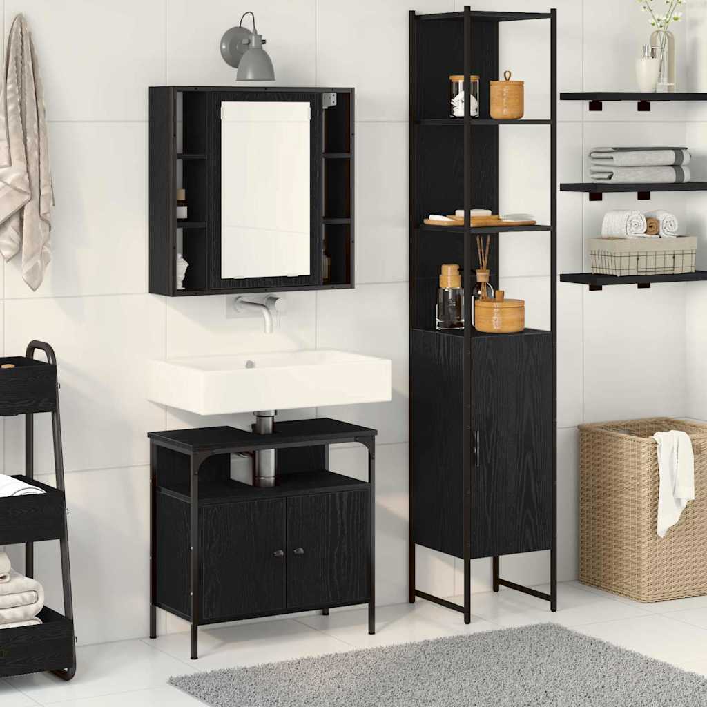 Bathroom Cabinet Set 3 Pcs 33 X 33 X 185.5 Cm