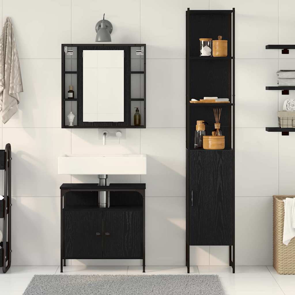 Bathroom Cabinet Set 3 Pcs 33 X 33 X 185.5 Cm