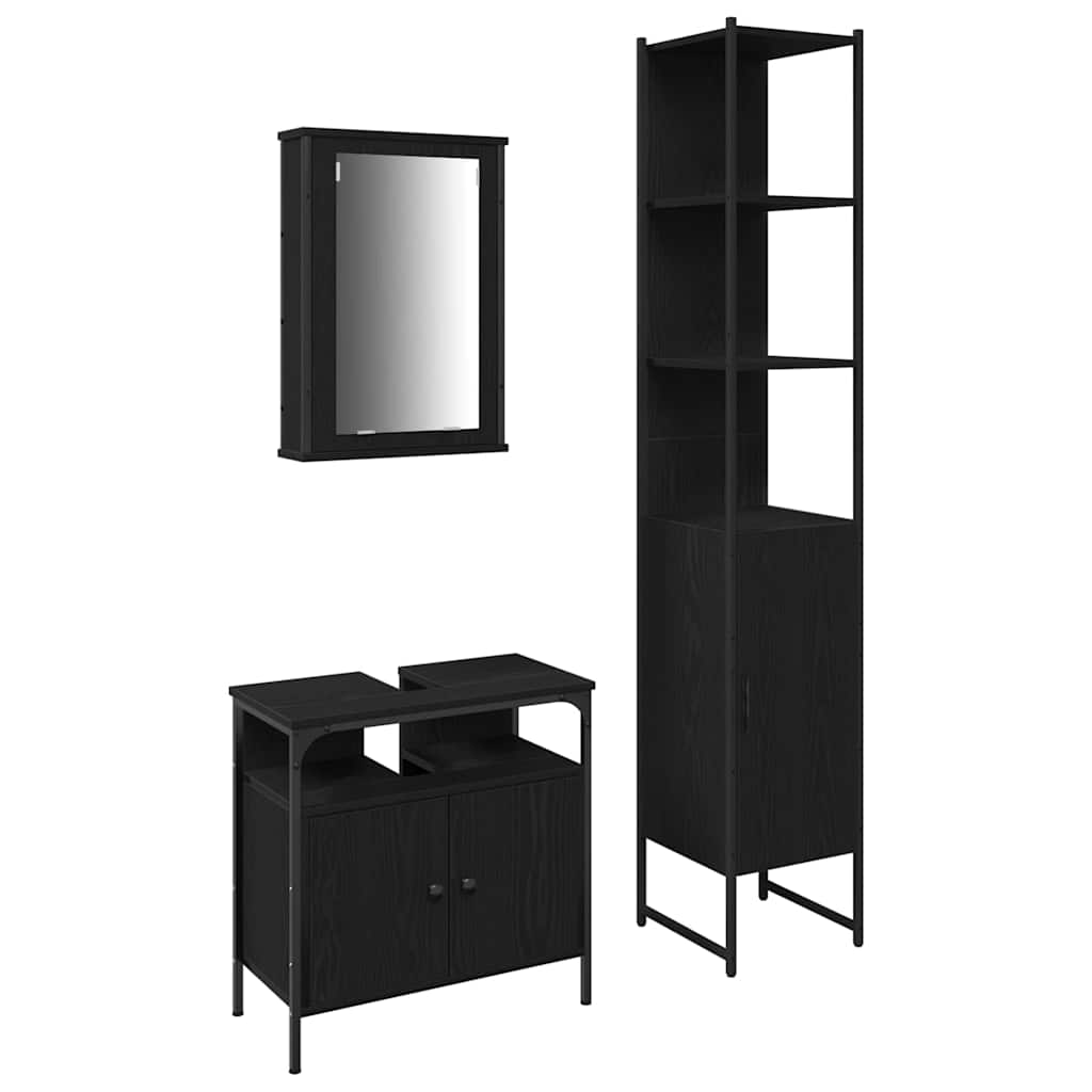 Bathroom Furniture Set 3 Pcs 33 X 33 X 185.5 Cm