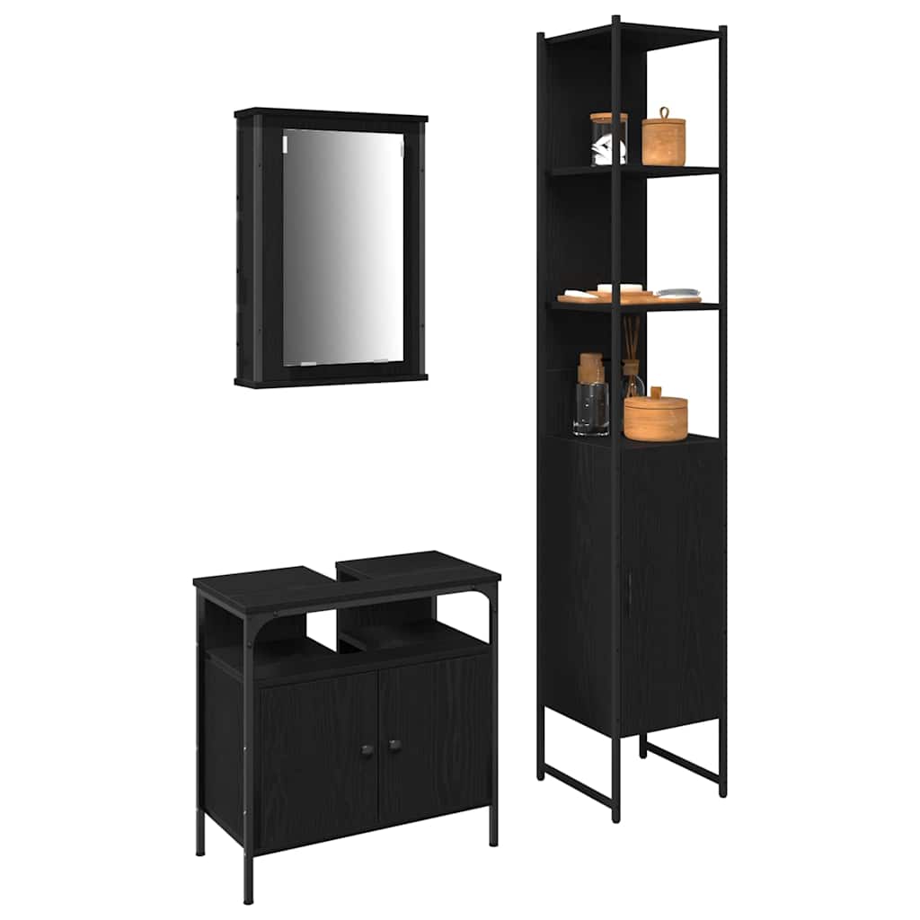 Bathroom Furniture Set 3 Pcs 33 X 33 X 185.5 Cm