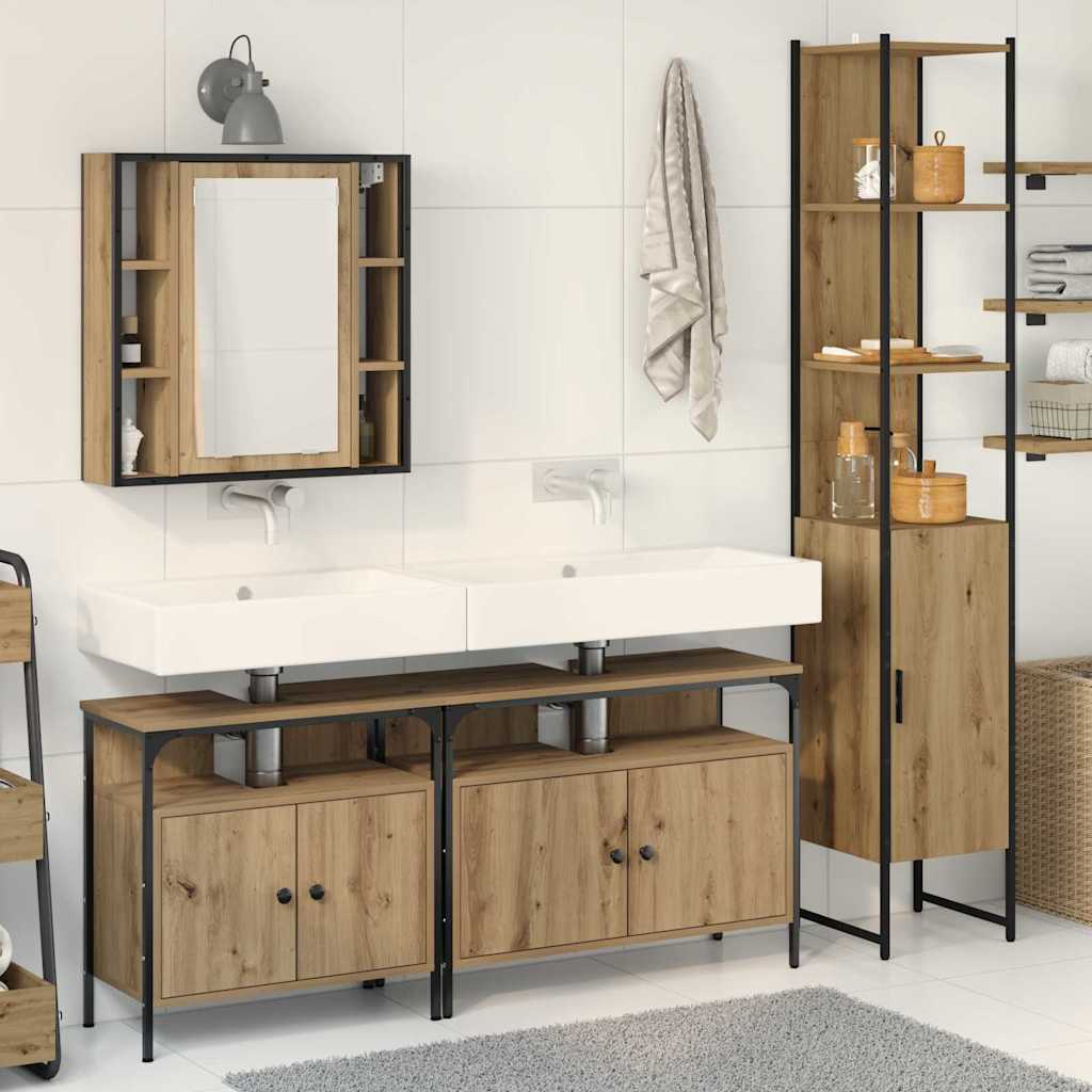 Bathroom Cabinet Set 4 Pcs 33 X 33 X 185.5 Cm