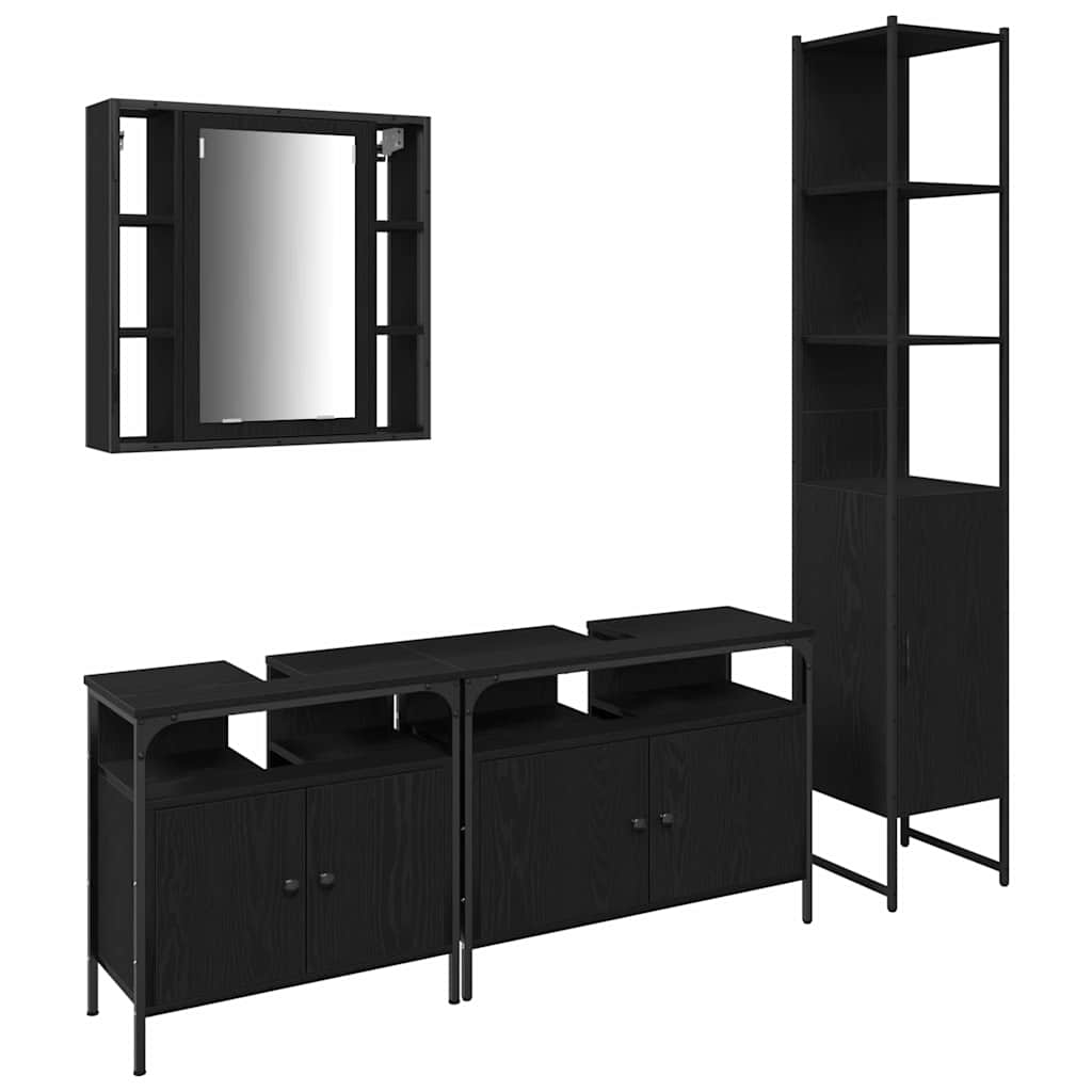 Bathroom Cabinet Set 4 Pcs 33 X 33 X 185.5 Cm