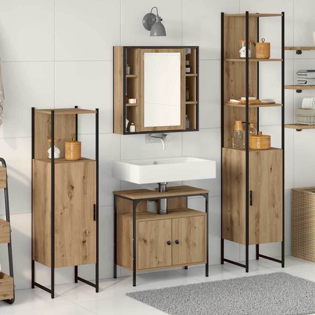 Bathroom Cabinet Set 4 Pcs 33 X 33 X 185.5 Cm