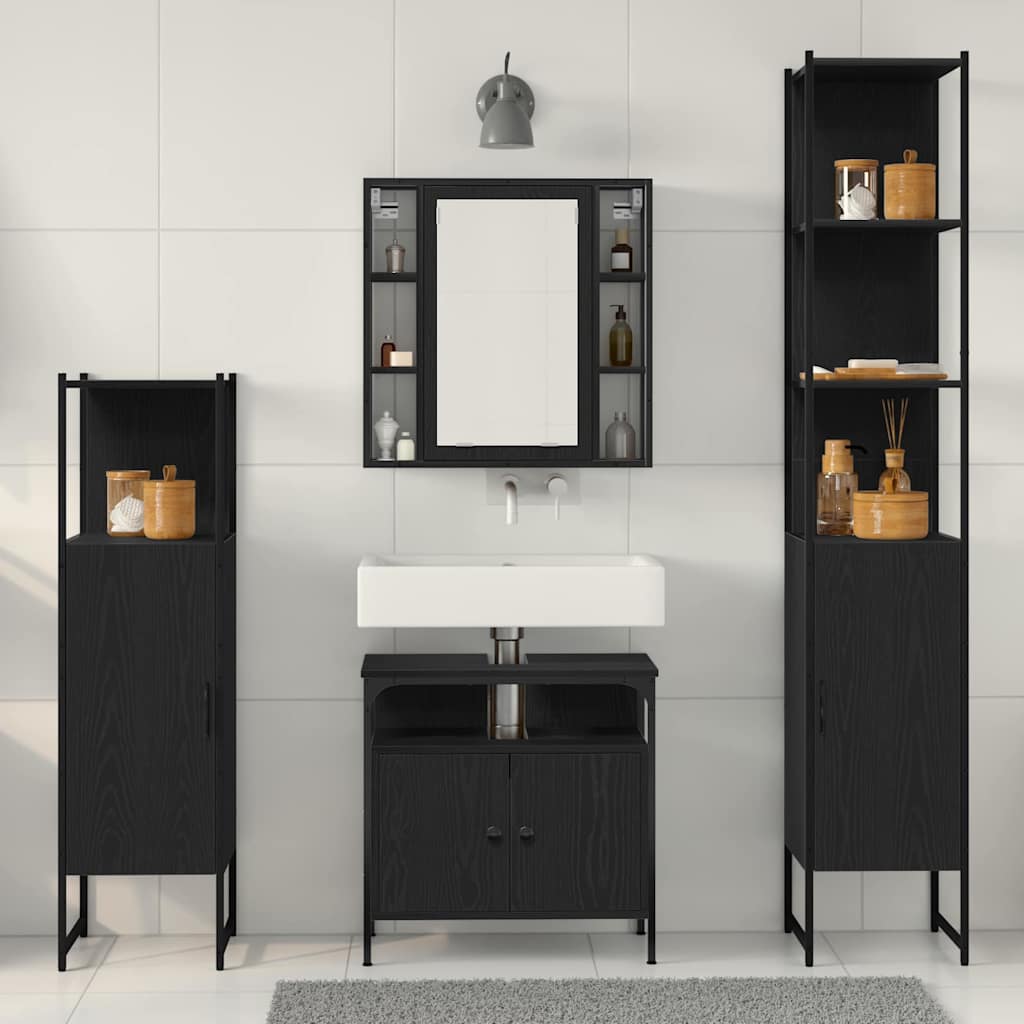 Bathroom Cabinet Set 4 Pcs 33 X 33 X 185.5 Cm