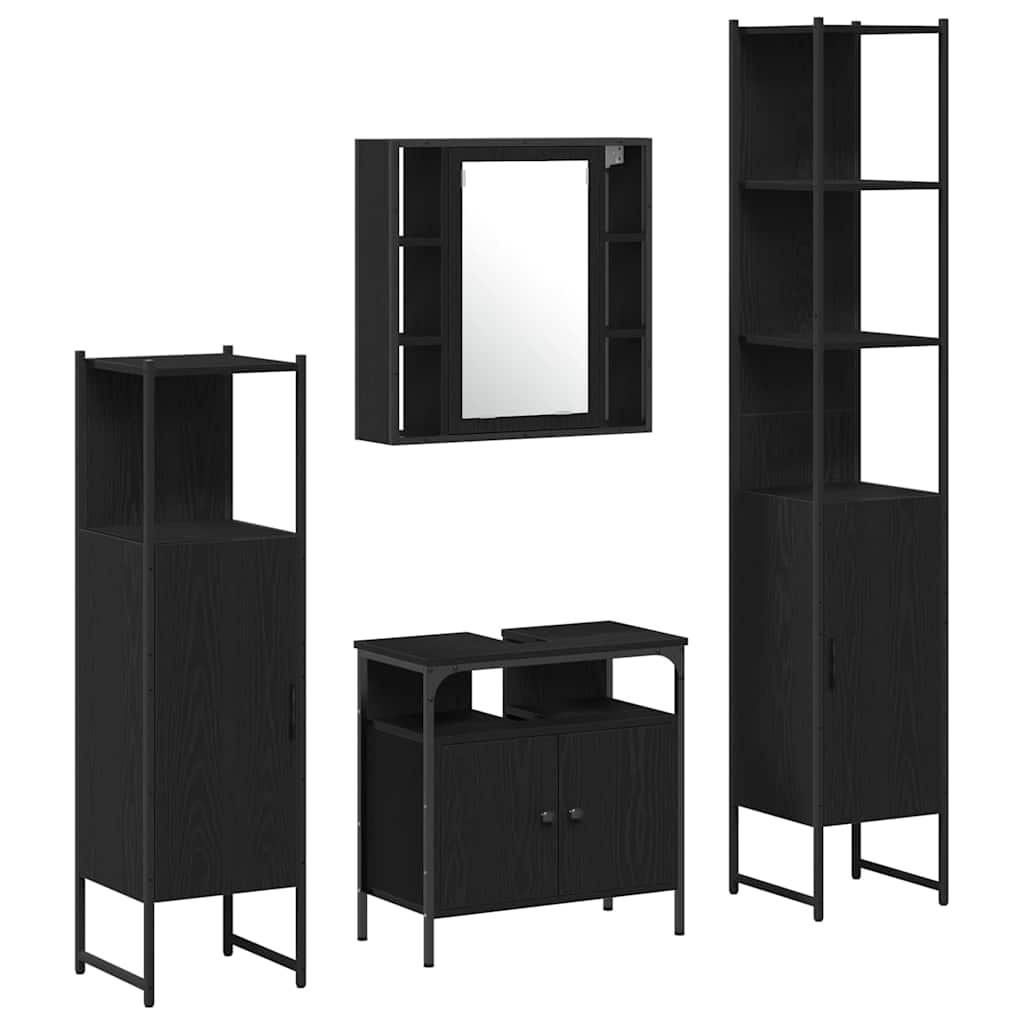 Bathroom Cabinet Set 4 Pcs 33 X 33 X 185.5 Cm