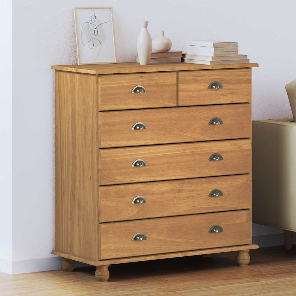 Chest Of Drawer Askim 91 X 40 X 95.5 Cm Solid Pine Wood