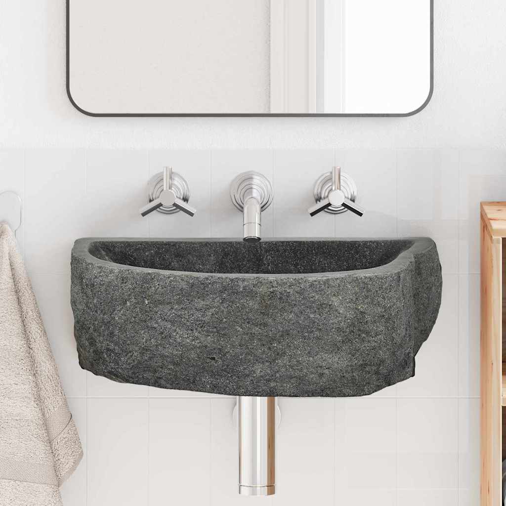Wall Hung Basin Grey River Stone