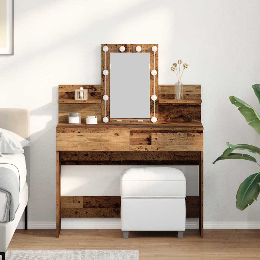 Dressing Table 100 X 40 X 130 Cm Engineered Wood