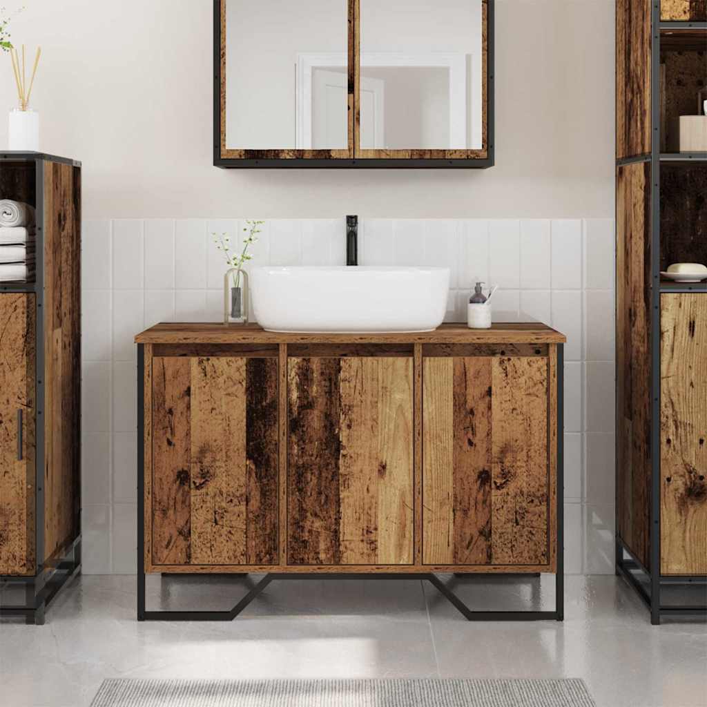 Bathroom Sink Cabinet 91X35X60 Cm Engineered Wood