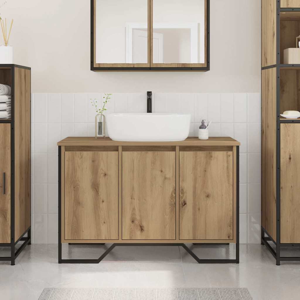 Bathroom Sink Cabinet 91X35X60 Cm Engineered Wood
