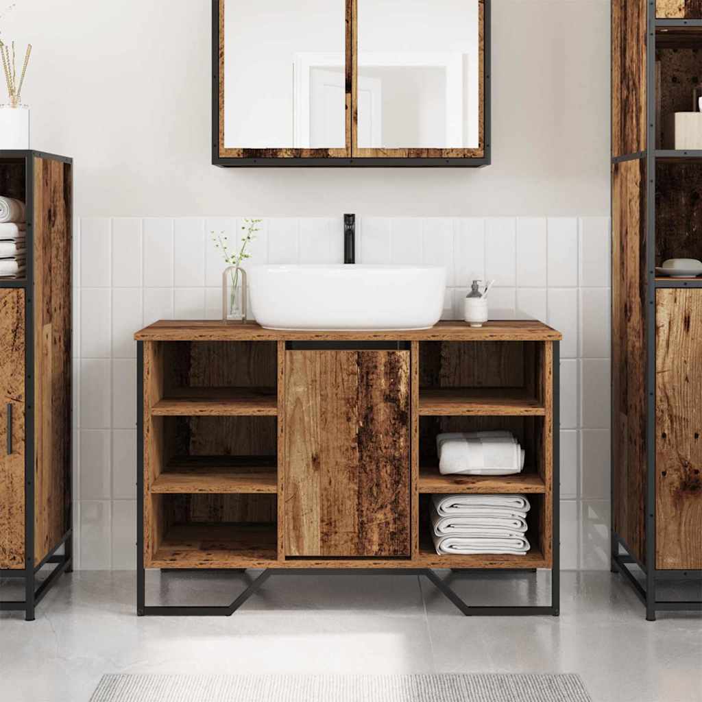 Bathroom Sink Cabinet 91X35X60 Cm Engineered Wood