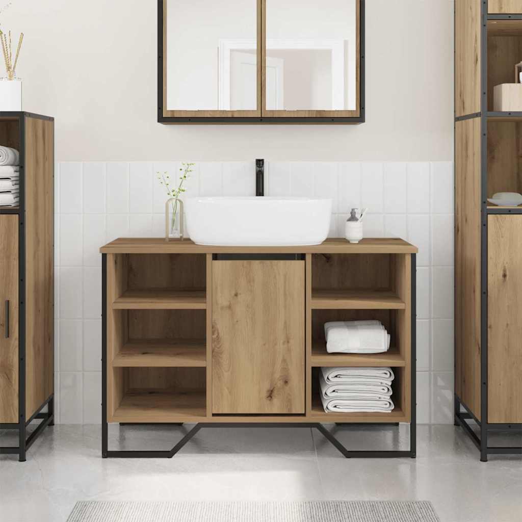 Bathroom Sink Cabinet 91X35X60 Cm Engineered Wood