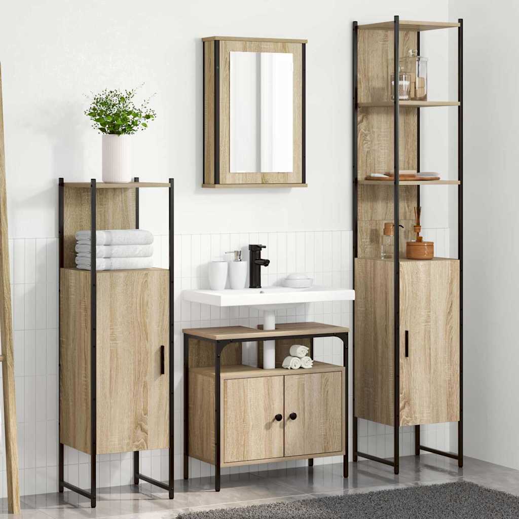 Bathroom Furniture Set 4 Pcs 33 X 33 X 185.5 Cm