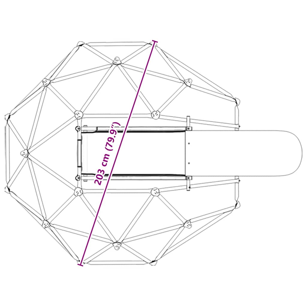 Climbing Dome With Slide For Kids 3-10 Years 247 Cm 200 Kg
