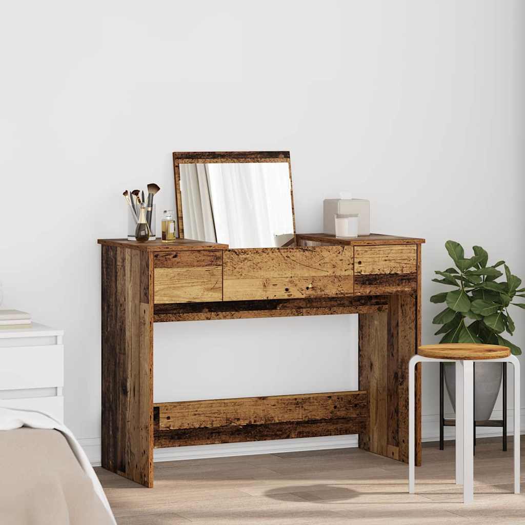Dressing Table With Mirror 100X45X76 Cm